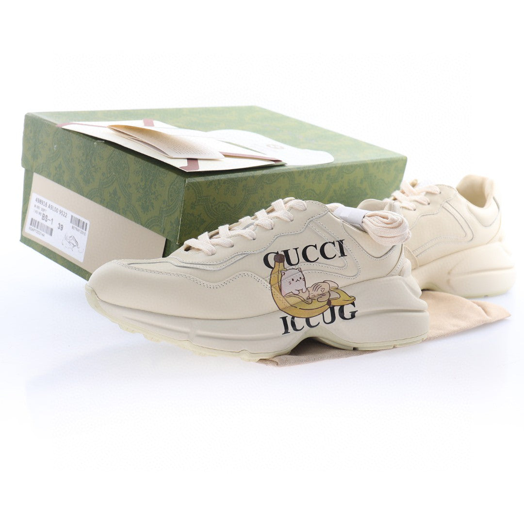 Gucci Rhyton White Gatto e Banana