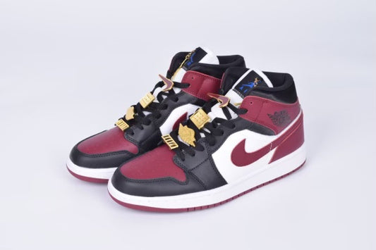 Air Jordan 1 Mid SE Black Dark Beetroot