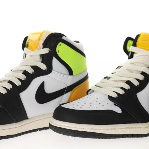 Air Jordan 1 Retro High White Black Volt University Gold