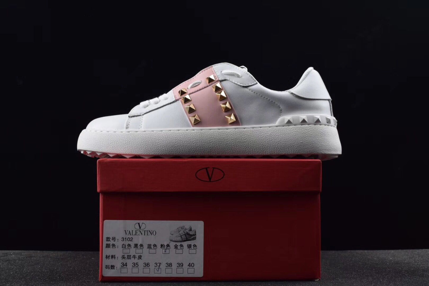 Valentino Bianche&Rosa Rockstud