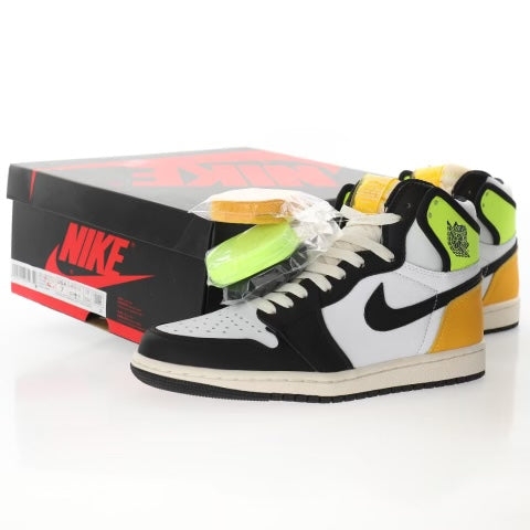 Air Jordan 1 Retro High White Black Volt University Gold