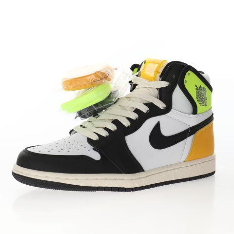 Air Jordan 1 Retro High White Black Volt University Gold
