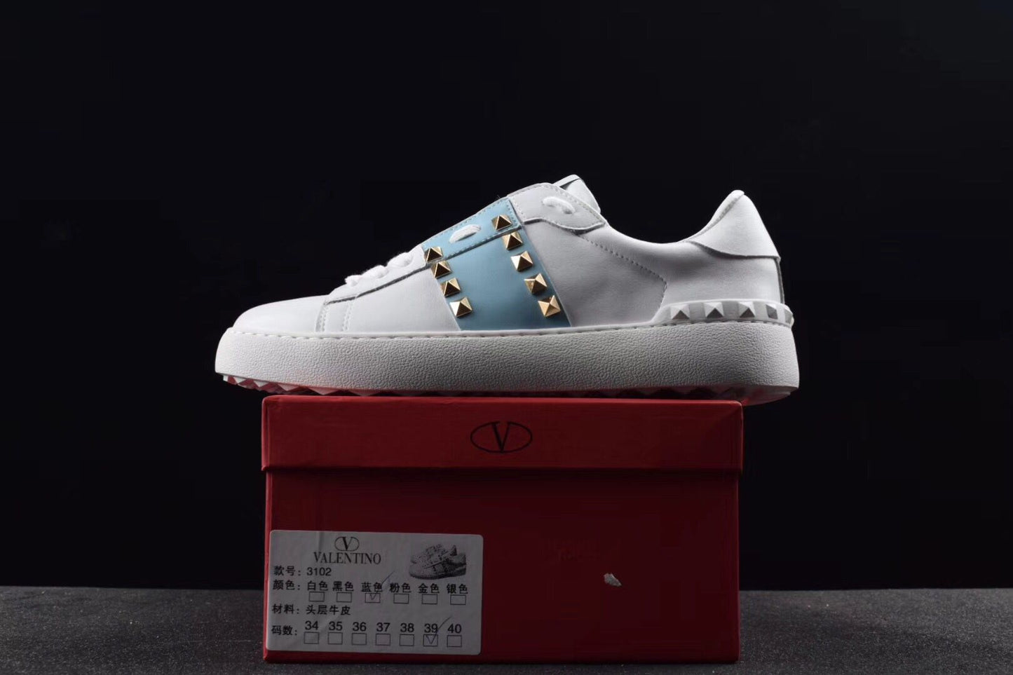 Valentino Bianche&Azzurre Rockstud